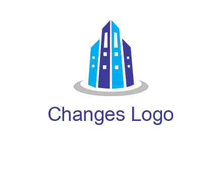 abstract skyscraper swoosh logo