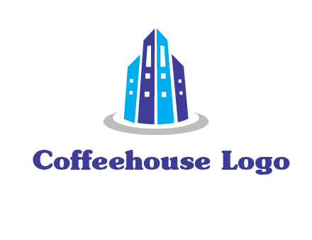 abstract skyscraper swoosh logo