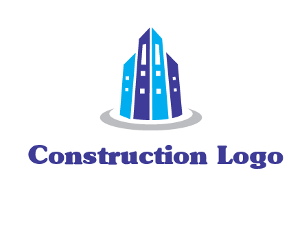 abstract skyscraper swoosh logo