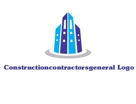 abstract skyscraper swoosh logo