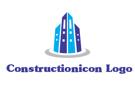abstract skyscraper swoosh logo