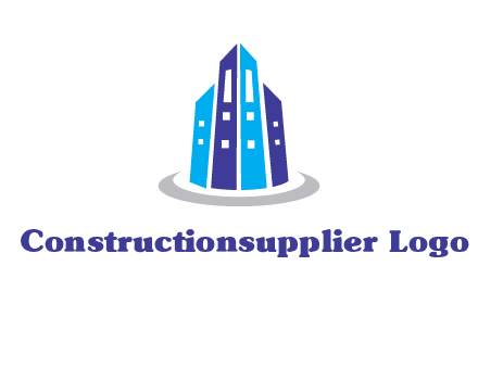 abstract skyscraper swoosh logo