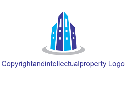 abstract skyscraper swoosh logo