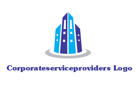 abstract skyscraper swoosh logo