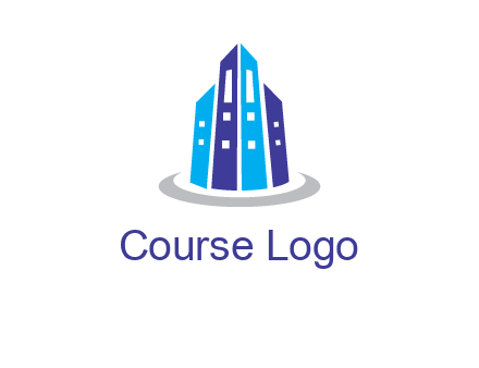 abstract skyscraper swoosh logo