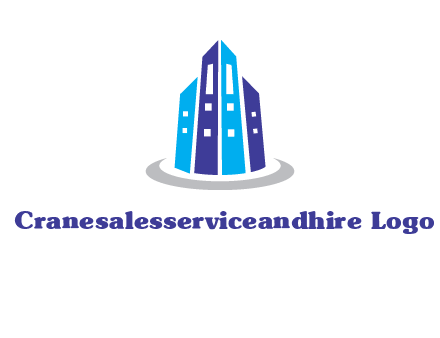 abstract skyscraper swoosh logo