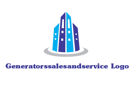 abstract skyscraper swoosh logo