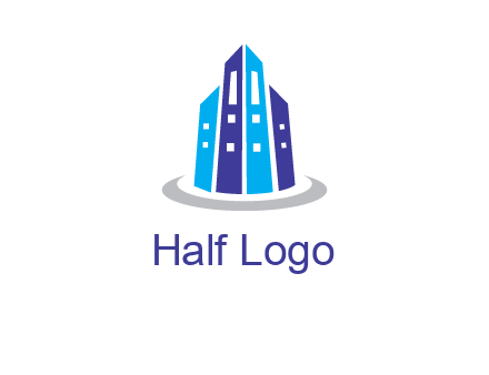 abstract skyscraper swoosh logo