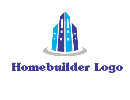 abstract skyscraper swoosh logo