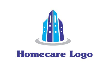 abstract skyscraper swoosh logo