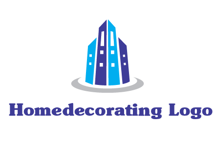 abstract skyscraper swoosh logo
