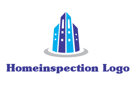 abstract skyscraper swoosh logo