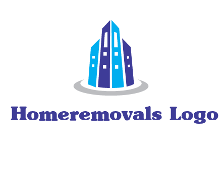 abstract skyscraper swoosh logo