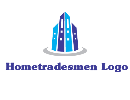 abstract skyscraper swoosh logo