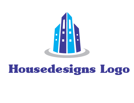abstract skyscraper swoosh logo