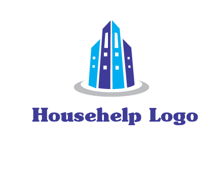 abstract skyscraper swoosh logo