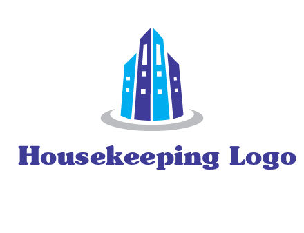 abstract skyscraper swoosh logo