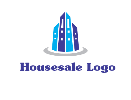 abstract skyscraper swoosh logo