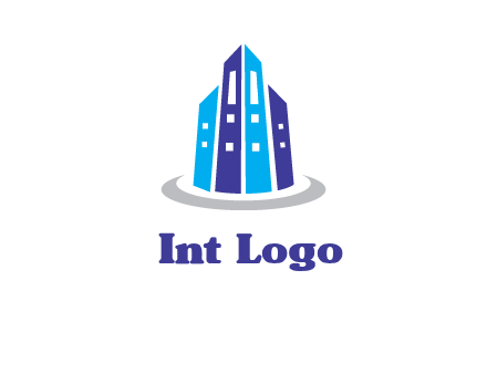 abstract skyscraper swoosh logo