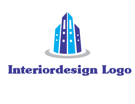 abstract skyscraper swoosh logo