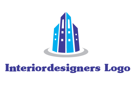 abstract skyscraper swoosh logo
