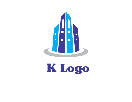 abstract skyscraper swoosh logo