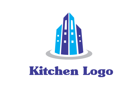 abstract skyscraper swoosh logo