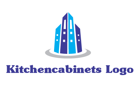 abstract skyscraper swoosh logo