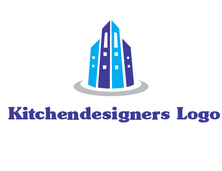 abstract skyscraper swoosh logo