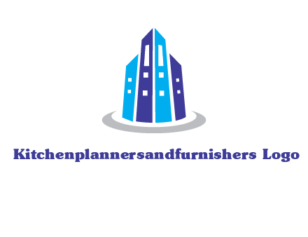 abstract skyscraper swoosh logo