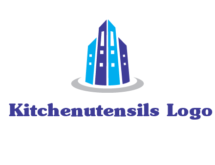 abstract skyscraper swoosh logo