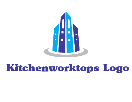 abstract skyscraper swoosh logo