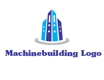 abstract skyscraper swoosh logo