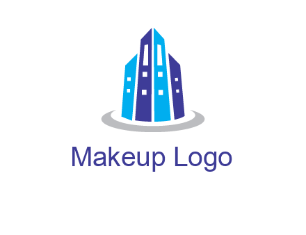abstract skyscraper swoosh logo