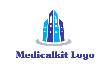 abstract skyscraper swoosh logo