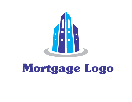 abstract skyscraper swoosh logo