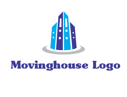 abstract skyscraper swoosh logo
