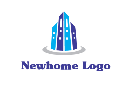 abstract skyscraper swoosh logo