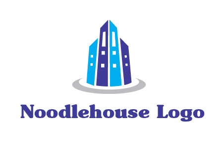 abstract skyscraper swoosh logo