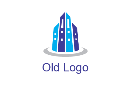 abstract skyscraper swoosh logo