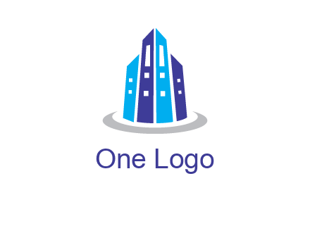 abstract skyscraper swoosh logo