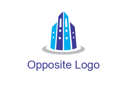 abstract skyscraper swoosh logo