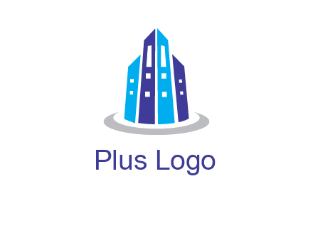 abstract skyscraper swoosh logo