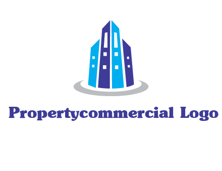 abstract skyscraper swoosh logo