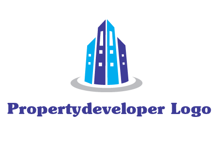 abstract skyscraper swoosh logo