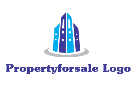 abstract skyscraper swoosh logo