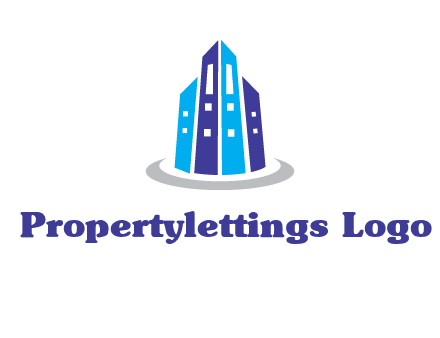 abstract skyscraper swoosh logo