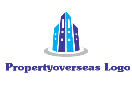 abstract skyscraper swoosh logo