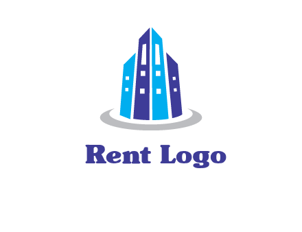 abstract skyscraper swoosh logo
