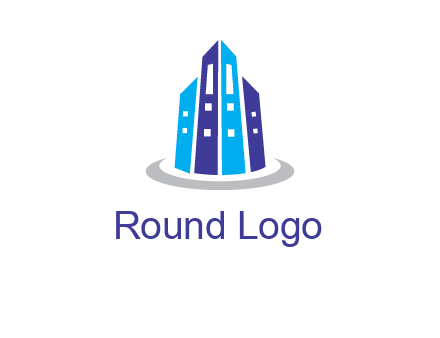 abstract skyscraper swoosh logo